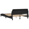 vidaXL Bed Frame "Dover" Black 137x190 cm Double Velvet