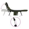 vidaXL Fishing Bed with Adjustable Mud Legs Foldable Green