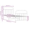 vidaXL Metal Bed Frame without Mattress with Footboard Black 90x190cm