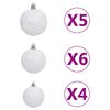 vidaXL Corner Artificial Christmas Tree LEDs&Ball Set Green 210 cm PVC