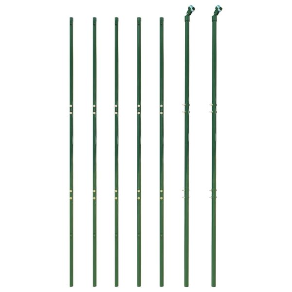 vidaXL Wire Mesh Fence Green 1.4x10 m Galvanised Steel