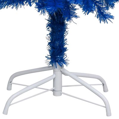 vidaXL Artificial Pre-lit Christmas Tree with Ball Set Blue 180 cm PVC