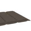 vidaXL Sun Lounger with Taupe Cushion Solid Teak Wood