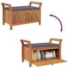 vidaXL Garden Storage Bench with Cushion 91 cm Solid Wood Acacia