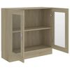 vidaXL Vitrine Cabinet Sonoma Oak 82.5x30.5x80 cm Engineered Wood