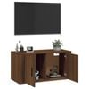 vidaXL Wall Mounted TV Cabinet Brown Oak 80x34.5x40 cm