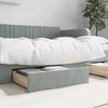 vidaXL Bed Drawers 2 pcs Light Grey Engineered Wood and Velvet