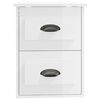 vidaXL Wall-mounted Bedside Cabinet High Gloss White 41.5x36x53cm