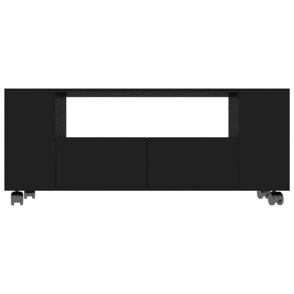 vidaXL TV Cabinet Black 120x35x48 cm Engineered Wood