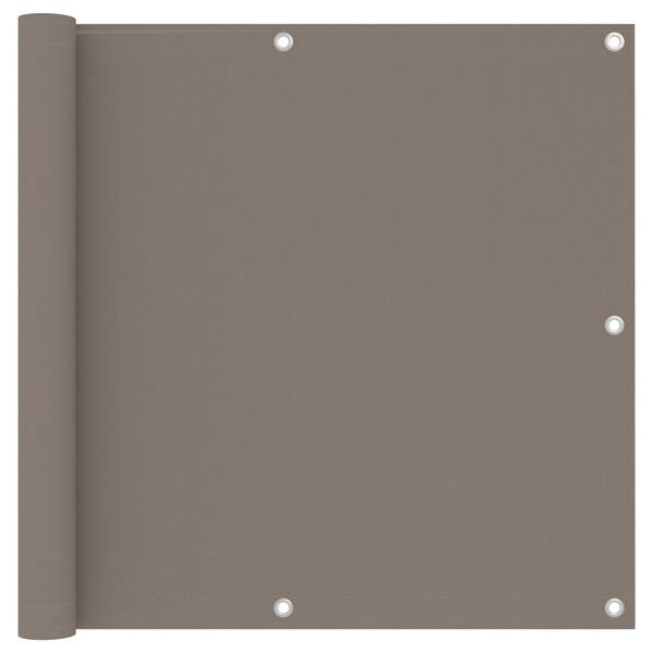 vidaXL Balcony Screen Taupe 90x400 cm Oxford Fabric