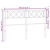 vidaXL Metal Replace Headboard White 150 cm