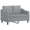 vidaXL 4 Piece Sofa Set with Pillows Light Grey Fabric