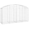 vidaXL Arched Gabion Basket 200x50x100/120 cm Galvanised Iron