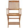 vidaXL 5 Piece Folding Garden Dining Set Solid Acacia Wood