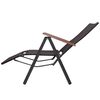 vidaXL Reclining Deck Chair Poly Rattan Brown