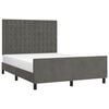 vidaXL Bed Frame without Mattress Dark Grey 137x187 cm Double Velvet