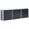 vidaXL Raised Bed | Anthracite | Galvanised Steel | 240x40x77 cm | Raised Bed