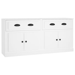 vidaXL Sideboards 2 pcs White Engineered Wood