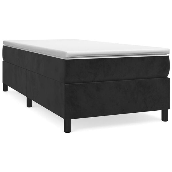 vidaXL Box Spring Bed without Mattress Black King Single Size Velvet