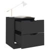 vidaXL Bedside Cabinets 2 pcs Black 40x40x50 cm Engineered Wood