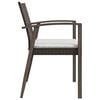 vidaXL Garden Chairs with Cushions 4 pcs Brown 56.5x57x83 cm Poly Rattan