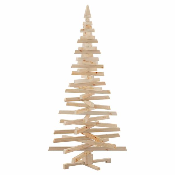 vidaXL Christmas Trees with Stand Natural 180 cm Solid pine wood