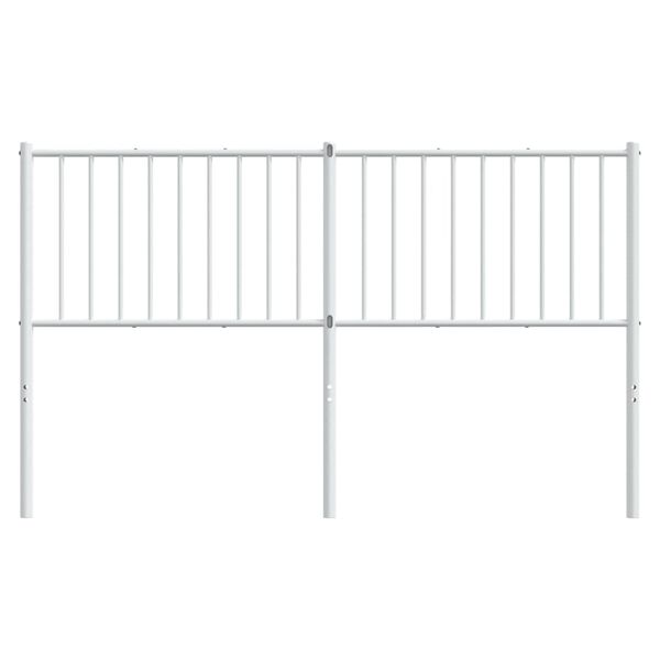 vidaXL Metal Replace Headboard White 150 cm