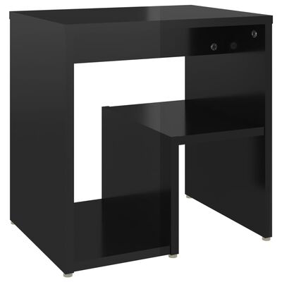 vidaXL Bed Cabinet High Gloss Black 40x30x40 cm Engineered Wood