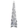 vidaXL Pop-up Christmas Tree | Silver | PET | 120 cm | Collapsible