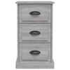 vidaXL Bedside Cabinet Grey Sonoma 39x39x67 cm Engineered Wood