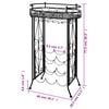 vidaXL Wine Rack with Glass Holder for 9 Bottles Metal