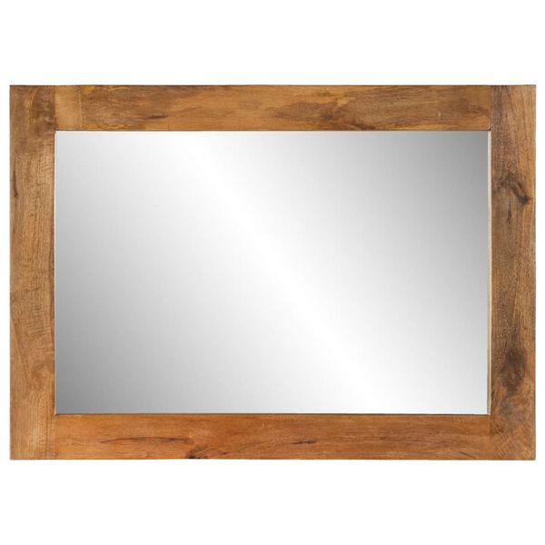 vidaXL Mirror 70x50 cm Solid Wood Mango and Glass