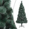 vidaXL Artificial Christmas Tree | Green with white tips | PET, Steel | 150 cm