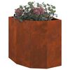 vidaXL Corner Planter Rusty 45 x 45 x 50 cm Weathering steel