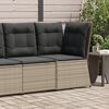vidaXL Garden Sofa Corner with Cushions Grey Poly Rattan