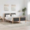 vidaXL Bed Frame with Headboard Dark Grey 150 x 200 cm Fabric