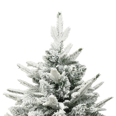 vidaXL Artificial Christmas Tree LED&Ball Set&Flocked Snow 240cm PVC&PE
