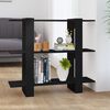 vidaXL Book Cabinet/Room Divider Black 100x30x87 cm