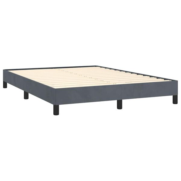 vidaXL Bed Frame without Mattress Dark Grey 137x190 cm Full Velvet