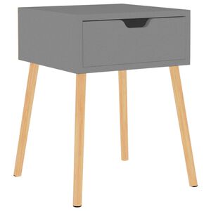 vidaXL Bedside Cabinet Grey 40x40x56 cm Engineered Wood
