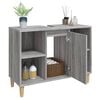 vidaXL Sink Cabinet Grey Sonoma 80x33x60 cm Engineered Wood