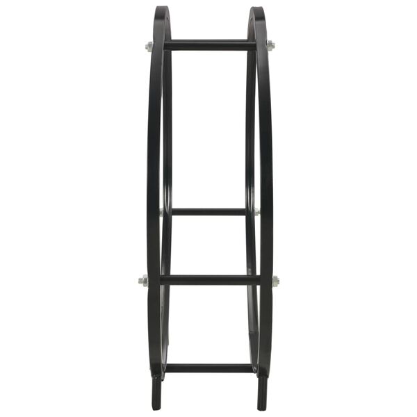 vidaXL Firewood Rack Black 70x20x70 cm Steel