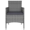 vidaXL 5 Piece Garden Lounge Set Poly Rattan Grey