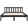 vidaXL Bed Frame without Mattress Black Solid Wood Pine King Size