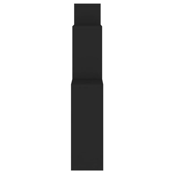 vidaXL Wall Cube Shelf Black 80x15x78.5 cm Engineered Wood