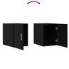 vidaXL Wall-Mounted Cabinet Wall-mounted Black Oak 30 x 42.5 x 39.5 cm