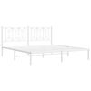 vidaXL Metal Bed Frame without Mattress with Headboard White 180x200cm