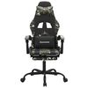 vidaXL Swivel Gaming Chair with Footrest Black&Camouflage Faux Leather