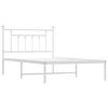 vidaXL Metal Bed Frame without Mattress with Headboard White 107x203cm