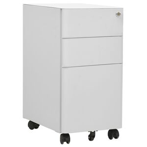 vidaXL Mobile File Cabinet Light Grey 30x45x59 cm Steel